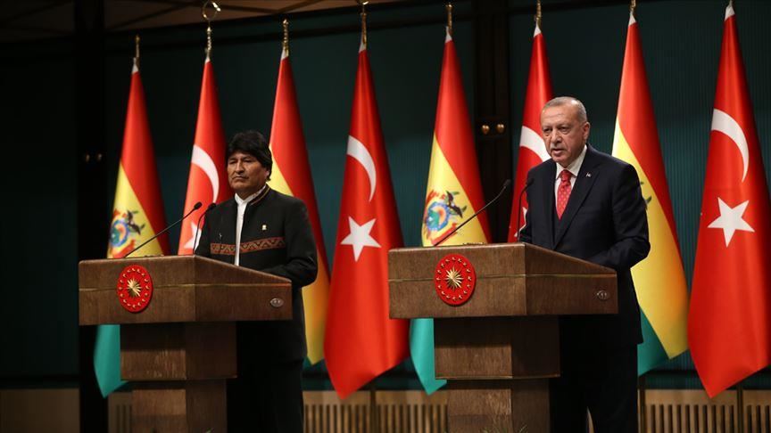 اردوغان: از بولیوی برای حمایت از فلسطین قدردانی می کنم